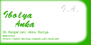 ibolya anka business card